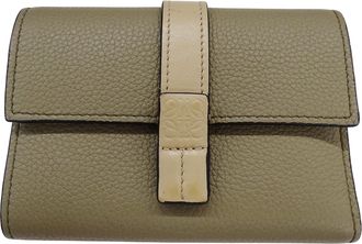Loewe Beige Khaki Leather Wallet (Tri-Fold) (Pre-Owned)