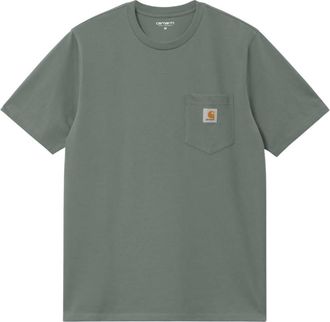 Carhartt Work in Progress Dark Green COTTON T-SHIRT WITH LOGO