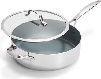 GreenPan Valencia Stainless Steel Nonstick Sauté Pan & Lid at Nordstrom