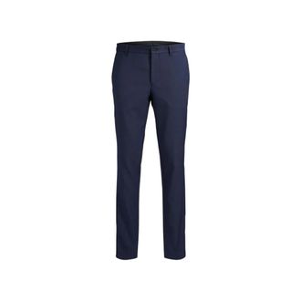 Jack & Jones Elegante broek donkerblauw marine - Heren - Nette broeken - Blauw - L - Polyester - Broeken