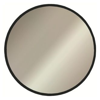 Dmora Espejo Drizzona, Forma Redonda, De Pared, Estructura Transparente, 60x60h Cm Negro