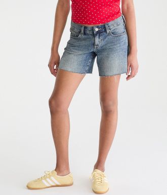 A&eacute;ropostale Super Low-Rise Baggy Denim Shorts 6