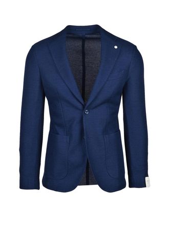 L.B.M. 1911 Blue Cotton Rounded Jacket