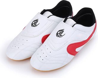 Generic Unisex Taekwondo Shoes, Martial Arts Sports Boxing Karate Taichi Lightweight for Kids Women Men Adult(Red,10.5 UK Child)