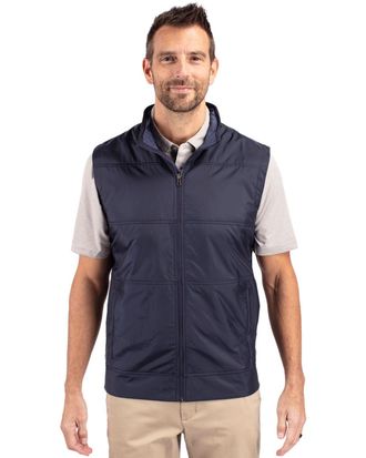 Cutter & Buck Stealth Hybrid Quilted Mens Windbreaker Vest