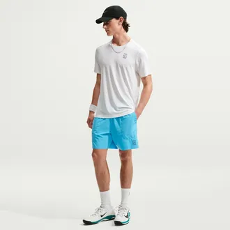 Nike Mens Court Advantage Dri-FIT 6 Tennis Shorts in Blue | FZ6913-416