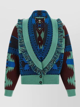 Alanui wool cashmere cropped bomber jacket