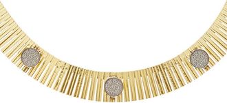Meshmerise 18K Over Silver 0.15 Ct. Tw. Lab-Grown Diamond Necklace