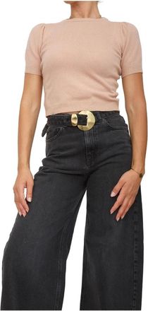 Twinset Maglia Rosa - Dames - Ronde hals truien - Roze - S - Wol - Truien & Vesten