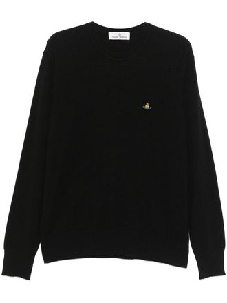 Vivienne Westwood Black Sweatshirt with Ribbed Cuffs