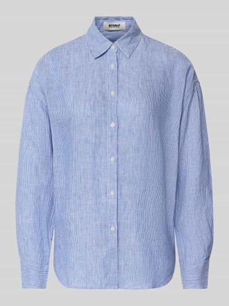 Ecoalf Relaxed Fit Leinenbluse mit Streifenmuster Modell DARIA in Hellblau Melange, Gr&ouml;&szlig;e 34