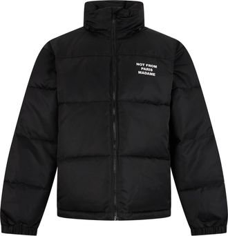 Dr&ocirc;le de Monsieur Slogan Puffer Jacket - Heren - Winterjassen - Zwart - M - Jassen