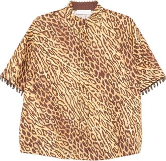 Zimmermann Blusa leopardata - Giallo