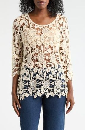 Forgotten Grace Cotton Lace Top in Natural at Nordstrom Rack, Size X-Large
