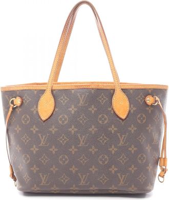 Louis Vuitton Brown Monogram Coated Canvas Leather Handbag Tote Bag (Pre-Owned)
