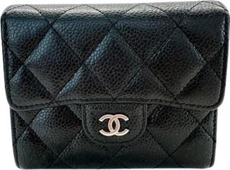 Chanel Pre-owned Vintage Bi-fold Portemonnee - Dames - Vintage Accessoires - Zwart - ONE Size - Vintage