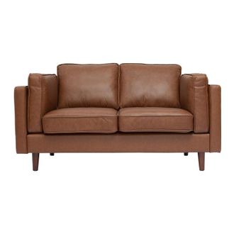 Miliboo Divano pelle vintage 2 posti marrone BRADLEY - pelle di buffalo