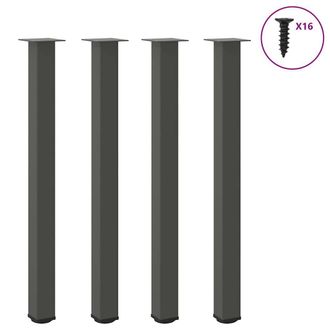 Berkfield Home Coffee Table Legs 4 pcs Anthracite 110-112 cm Steel in Black