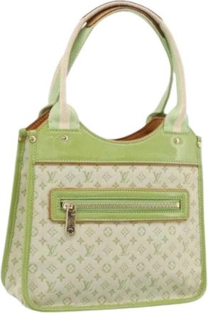 Louis Vuitton Pre-owned Monogram Mini Canvas Hand Bag - Dames - Vintage Schoudertas - Groen - ONE Size - Vintage