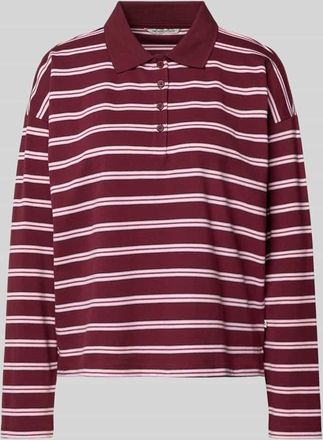 Tom Tailor Denim Regular Fit Poloshirt aus Baumwoll-Mix in Bordeaux, Gr&ouml;&szlig;e XS