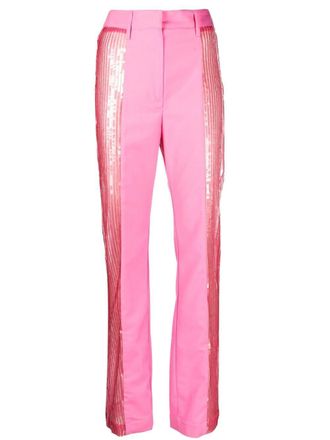 Rotate Pantaloni Mya con paillettes - Rosa