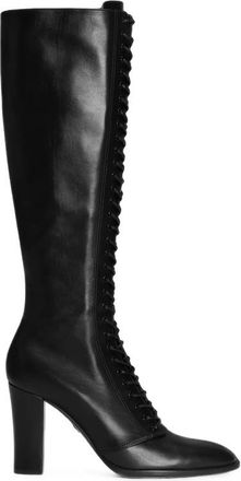 Dolce & Gabbana Black Zipper Signature Boots