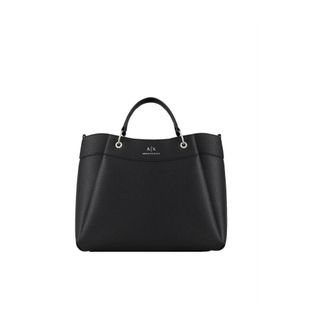 A|X Armani Exchange Handbags, female, Black, Size: ONE SIZE Faux Leather Womens Handbag with Logo