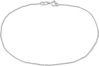Delmar Dainty Chain Link Bracelet in White Gold at Nordstrom Rack