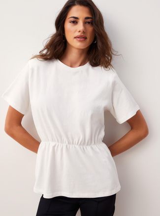 Ichi Womens Elastic waist shoulder padded T-shirt