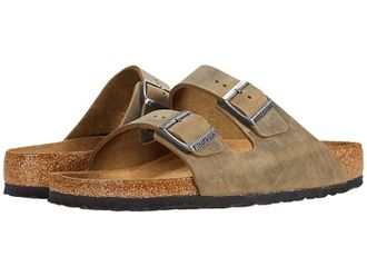 Birkenstock Arizona Soft Footbed - Oiled Leather (Unisex) Sandals Khaki Oiled Leather : EU 43 (US Mens 10-10.5 - Womens 12-12.5) Regular