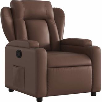 vidaXL Sill&oacute;n Reclinable De Cuero Sint&eacute;tico Marr&oacute;n Vidaxl