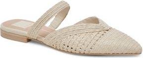 Dolce Vita Kaline Raffia Pointed Toe Flat Mule in Ivory Raffia at Nordstrom Rack, Size 7.5