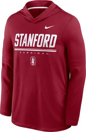 Nike Stanford Sideline Nike Mens Dri-FIT College Long-Sleeve Hooded Top in Red | 03B999MISDN-594