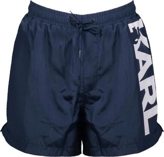 Karl Lagerfeld Logo Boardshorts - Heren - Strandmode - Blauw - S - Polyester - Badmode