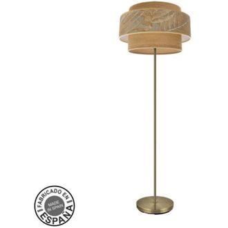 Samoa Fabrilamp L&aacute;mpara De Pie Salon Samoa 1xe27 Cuero/camel 40d