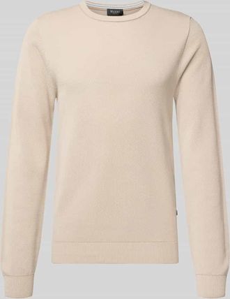 Maerz MAERZ Muenchen Strickpullover mit Rundhalsausschnitt in Beige, Gr&ouml;&szlig;e 48