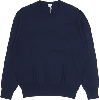 Aspesi Rondgebreide trui - Heren - Ronde hals truien - Blauw - 3XL - Truien & Vesten
