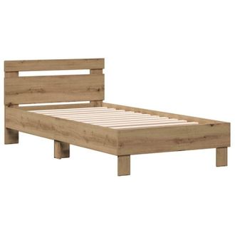 vidaXL Marco De Cama Roble Artisan 90 X 190 Cm Madera Contrachapada Vidaxl