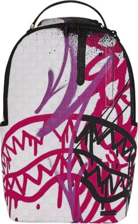 Sprayground Crash Graff Turbo Backpack White B8809