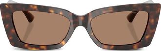 Jimmy Choo Eyewear havana logo sunglasses - Brown