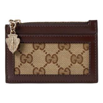 Gucci (WMNS) Gucci Luce Card Case Wallet Beige Ebony Canvas 790033-FADHW-9742