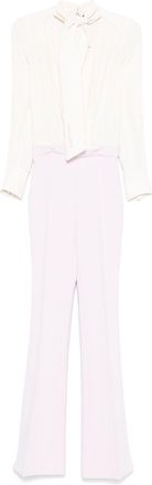 Elisabetta Franchi Tuta intera in georgette - Toni neutri