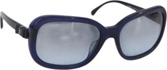 Chanel Pre-owned Accessories, female, Blue, Size: ONE SIZE Pre-owned Plastic Sunglasses