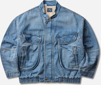 Levi's Men s Blue Tab Denim Bomber Jacket Blue