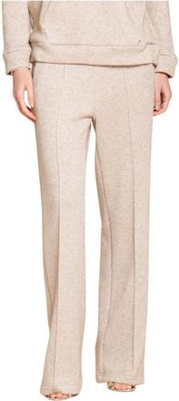 Mason's Broeken, Dames, Beige, 2Xs, Polyester, Lurex Straight Fit Chino Broek