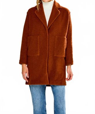 Sara Campbell Chloe Dropped Shoulder Coat In Chestnut