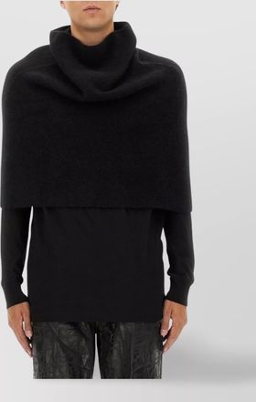 Rick Owens textured fabric cropped coat with high collar