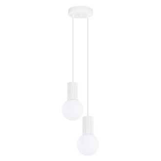 Sollux Lighting L&aacute;mpara colgantes blanco aluminio/vidrio alt. 120 cm