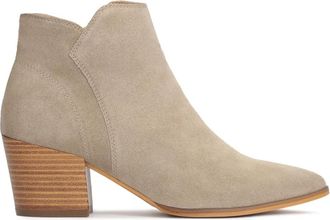 Kazar Grijze Su&egrave;de Cowboy Stijl Laarzen - Dames - Cowboylaarzen - Beige - 36 EU - Su&egrave;de - Schoenen