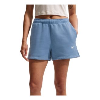 Nike (WMNS) Nike Studio Fleece Medium Mid-Rise Shorts Work Blue Sail IR8313-486